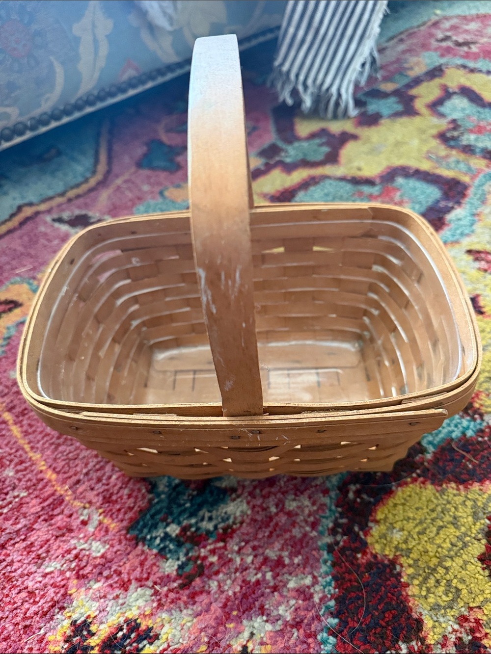 Vintage Longaberger Woven Basket with Handle